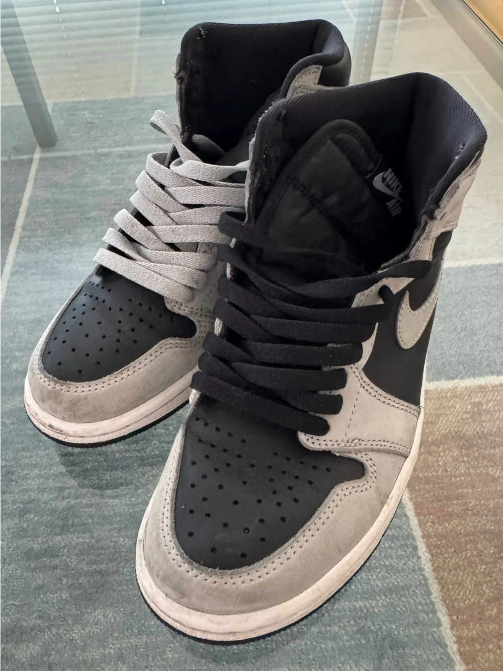 Jordan High-Top Sneakers - Black and Light Gray